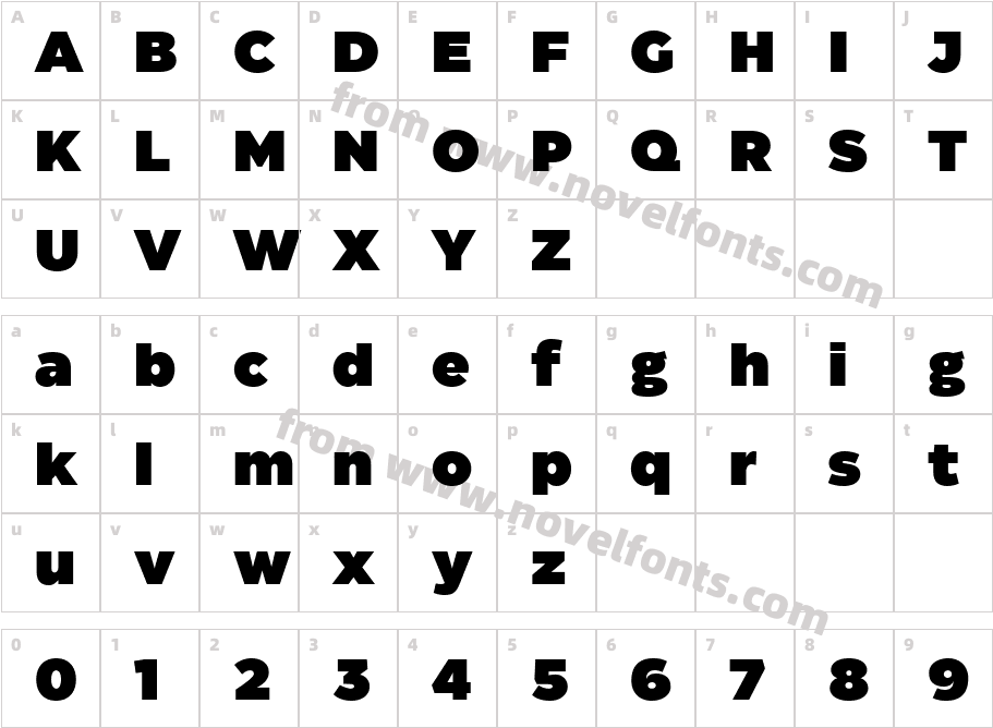 Eastman HeavyCharacter Map