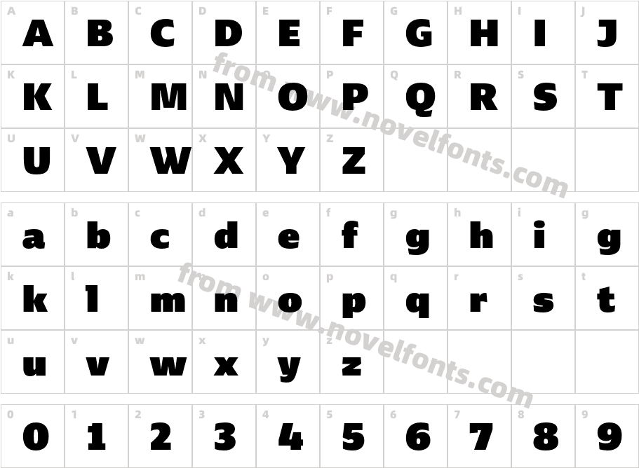 Ebony UbCharacter Map