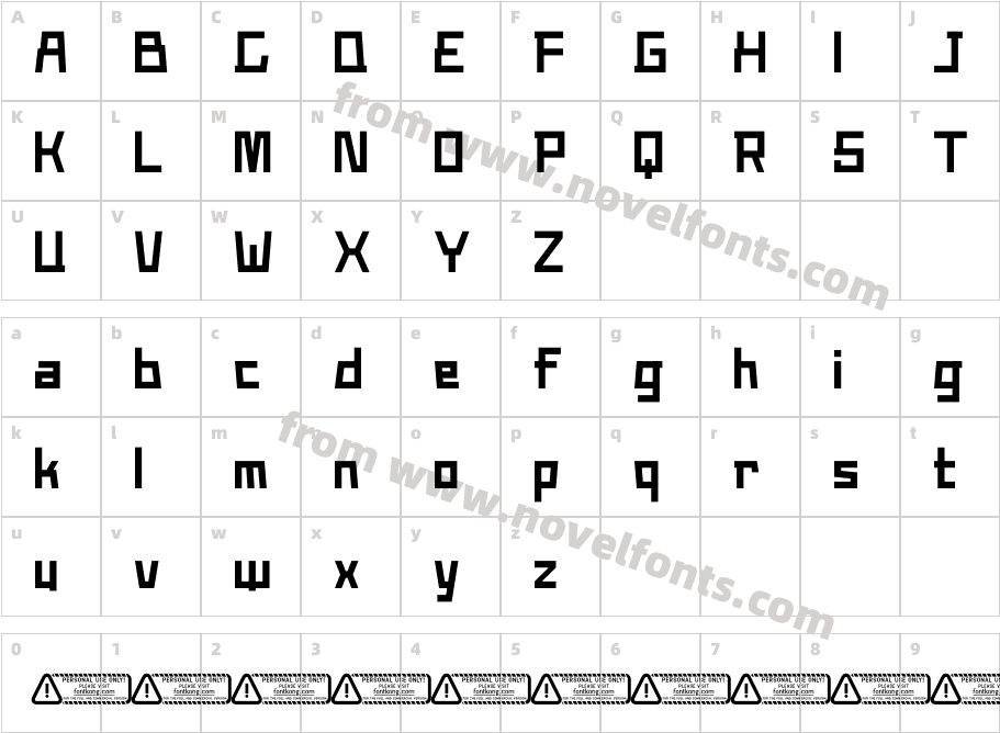 Eboxa PERSONAL USE ONLY!Character Map