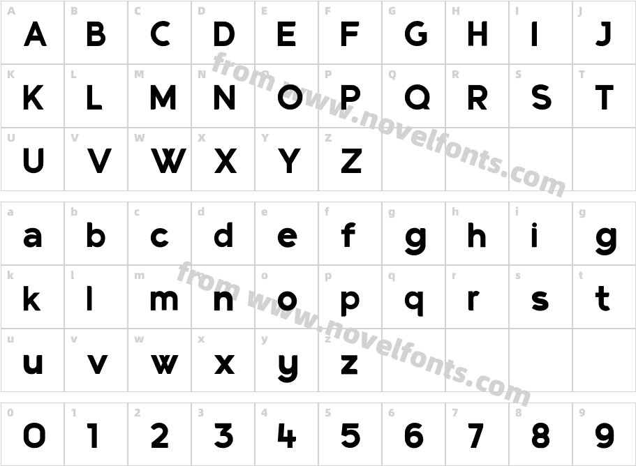 Edgor Display Typeface BoldCharacter Map