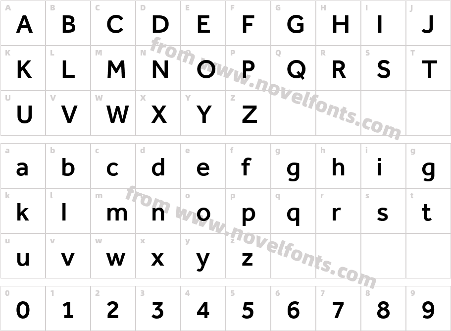 Effra Arbc MediumCharacter Map