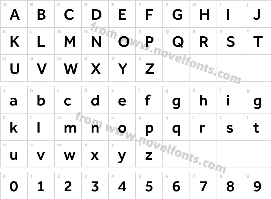 Effra CC Arbc SemiboldCharacter Map