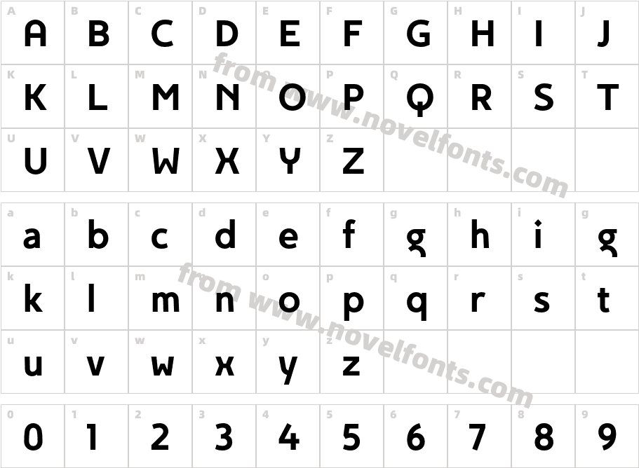 Egon Sans BoldCharacter Map