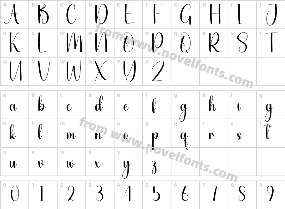 Elegant RegularCharacter Map