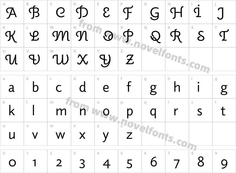 Elido Deco Initials RegularCharacter Map