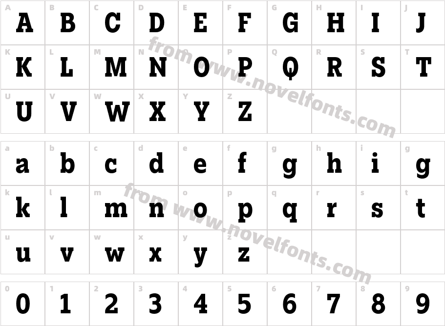 Elizeth Cond Trial BoldCharacter Map