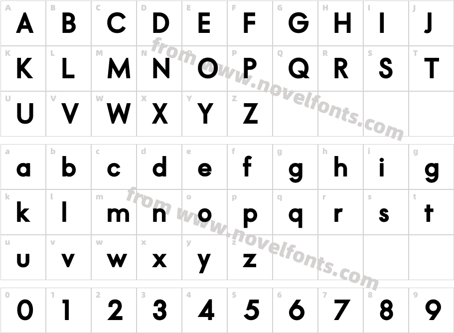 Elle NovaC Std Extra BoldCharacter Map