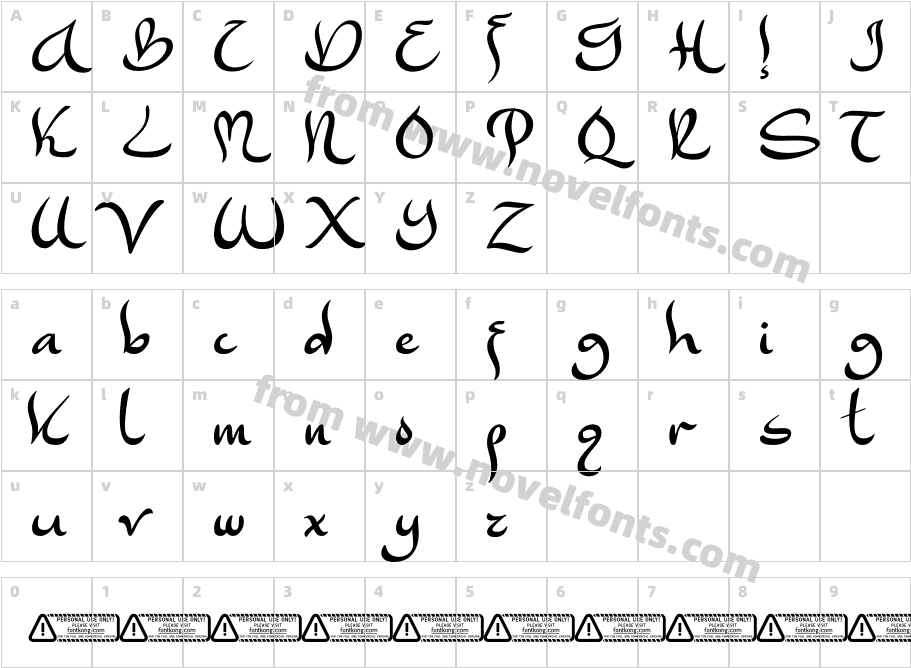 Elmirad PERSONAL USE ONLY!Character Map