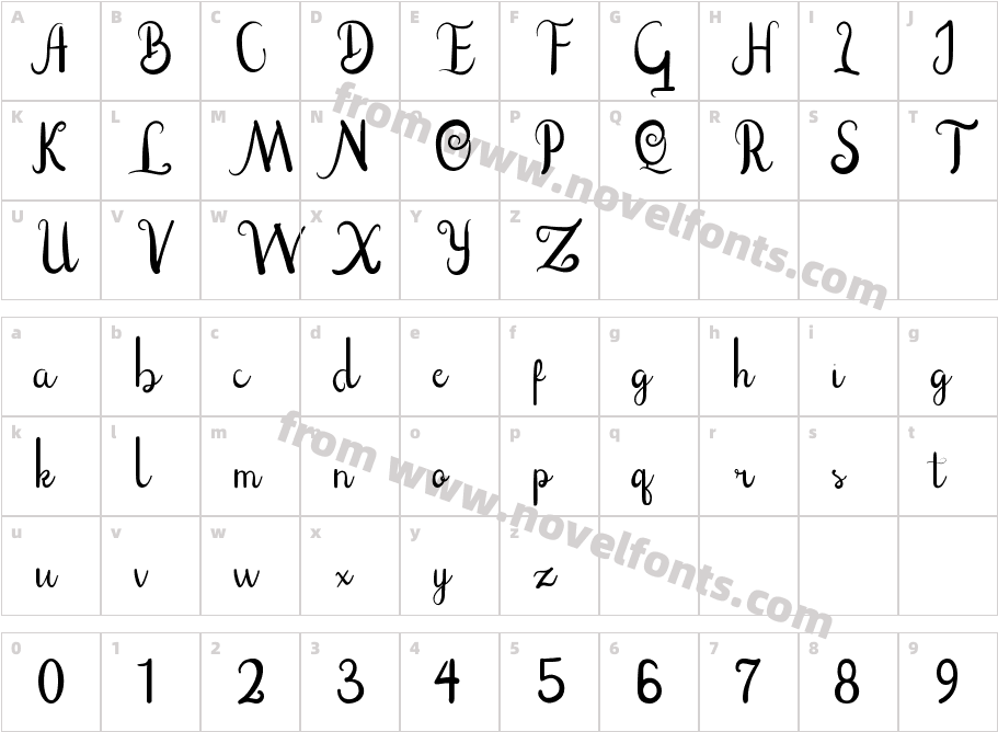 Eltton RegularCharacter Map