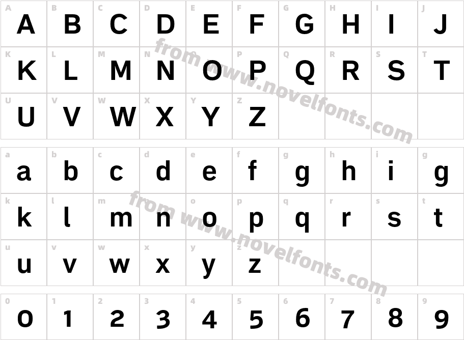 EmbarcaderoMVB Pro BoldCharacter Map