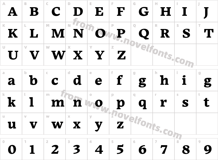 Embury Text BlackCharacter Map