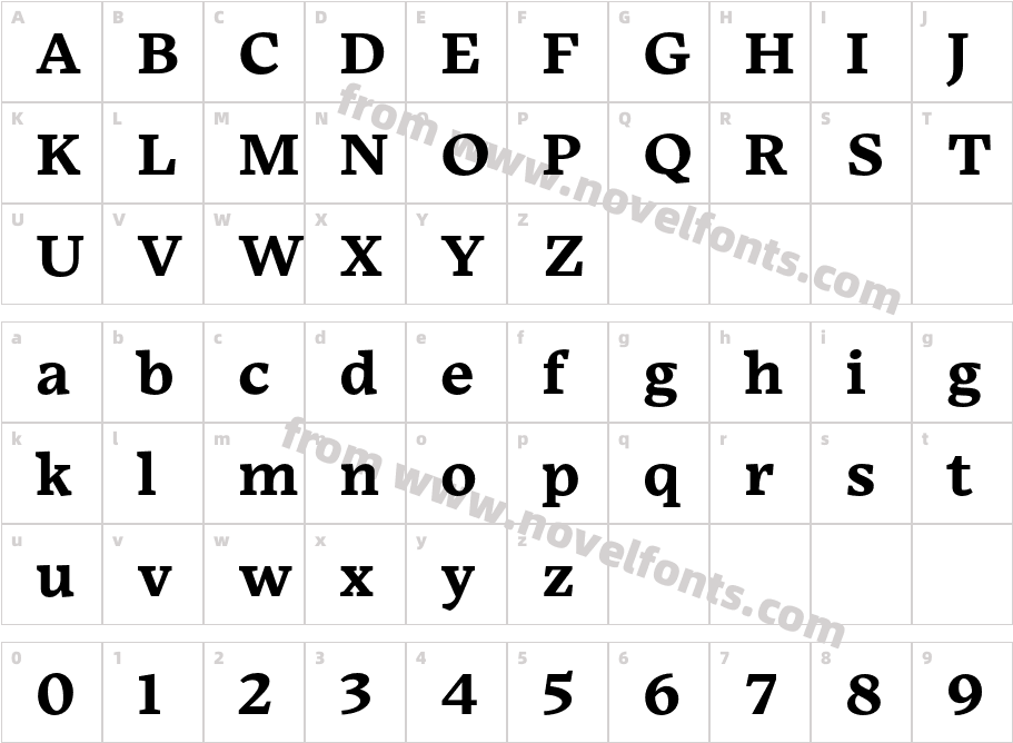 Embury Text BoldCharacter Map
