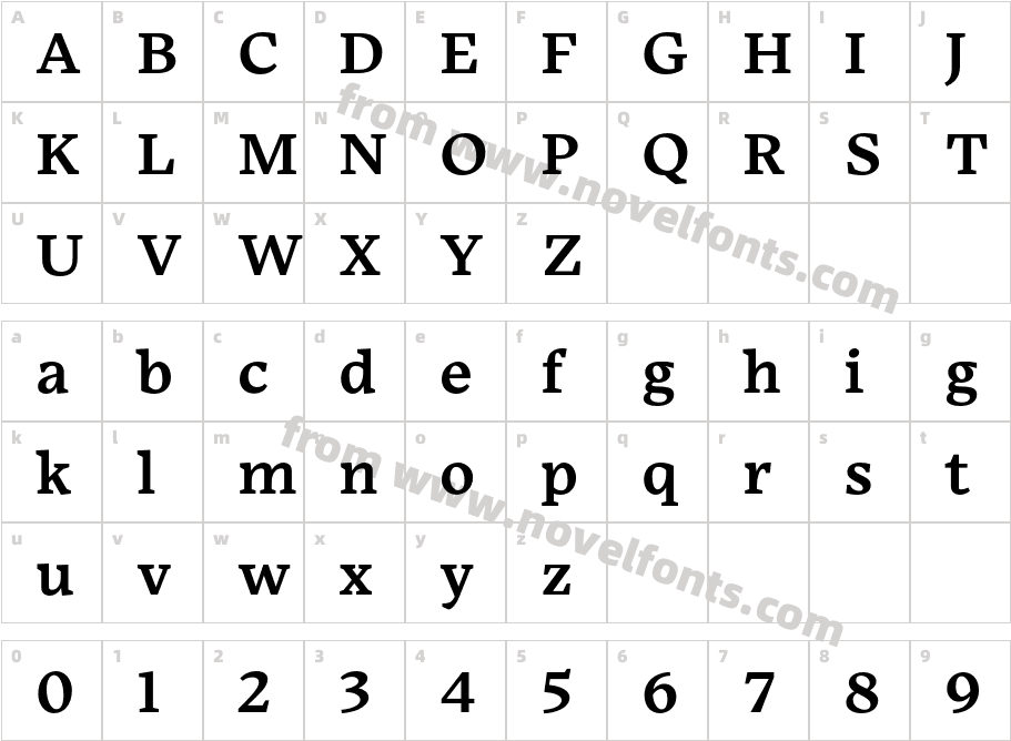 Embury Text MediumCharacter Map