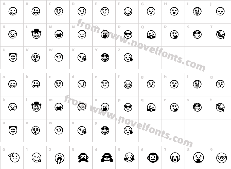 Emojiday RegularCharacter Map