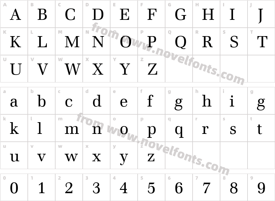 Emona W00Character Map