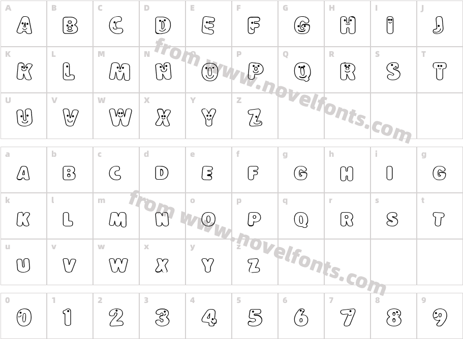 LoKinderSchrift HellCharacter Map