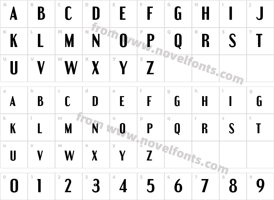 Engebrechtre Rg BoldCharacter Map