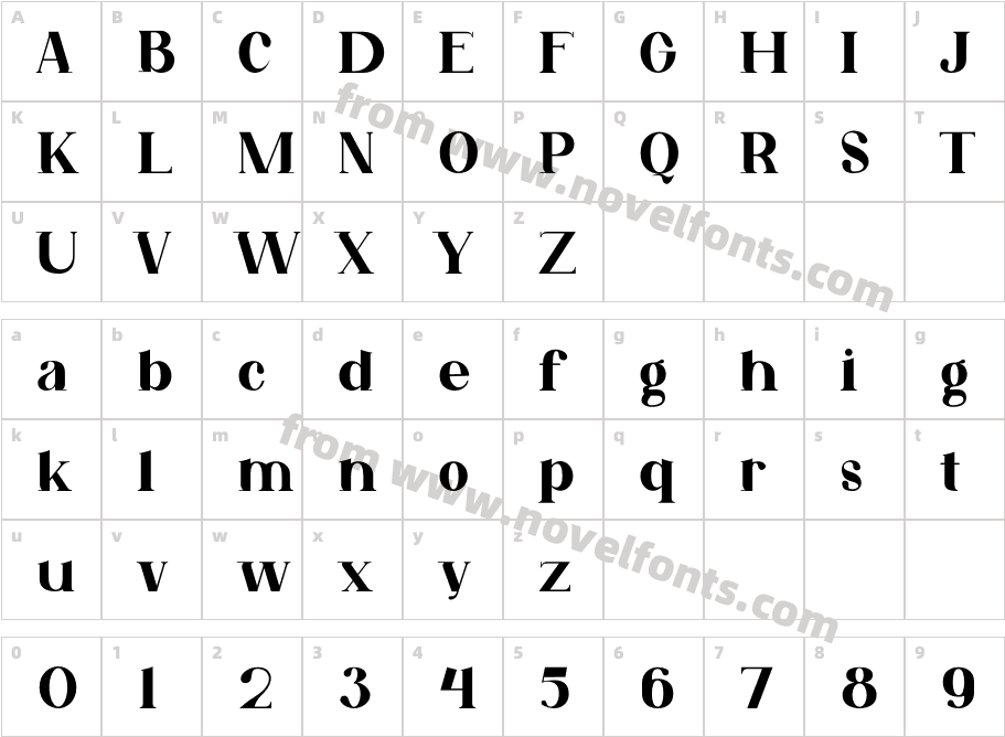 Engeraly Extra BoldCharacter Map