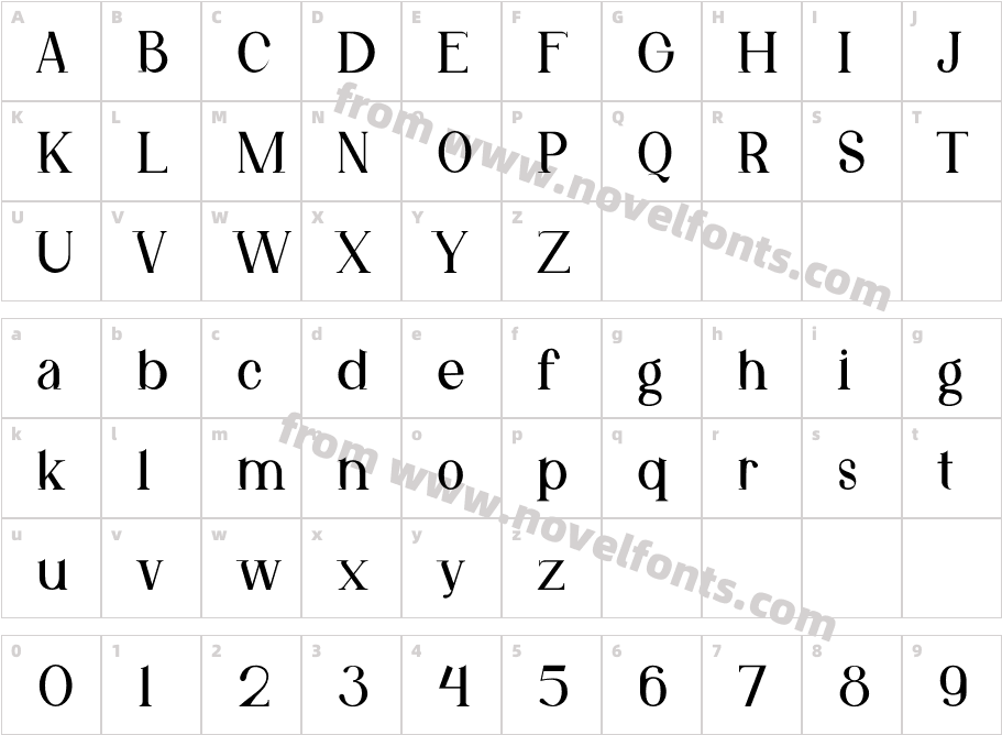 Engeraly SemiboldCharacter Map