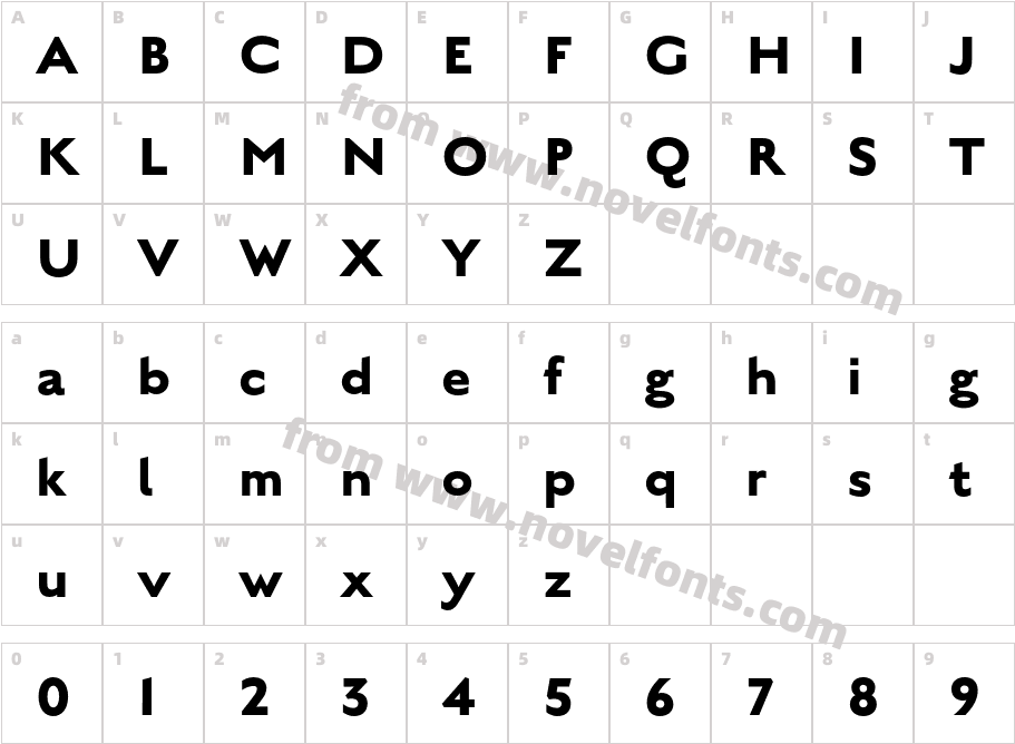 English Grotesque BoldCharacter Map