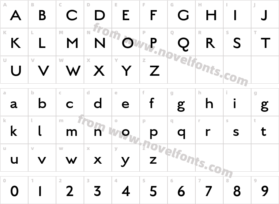 English Grotesque LightCharacter Map
