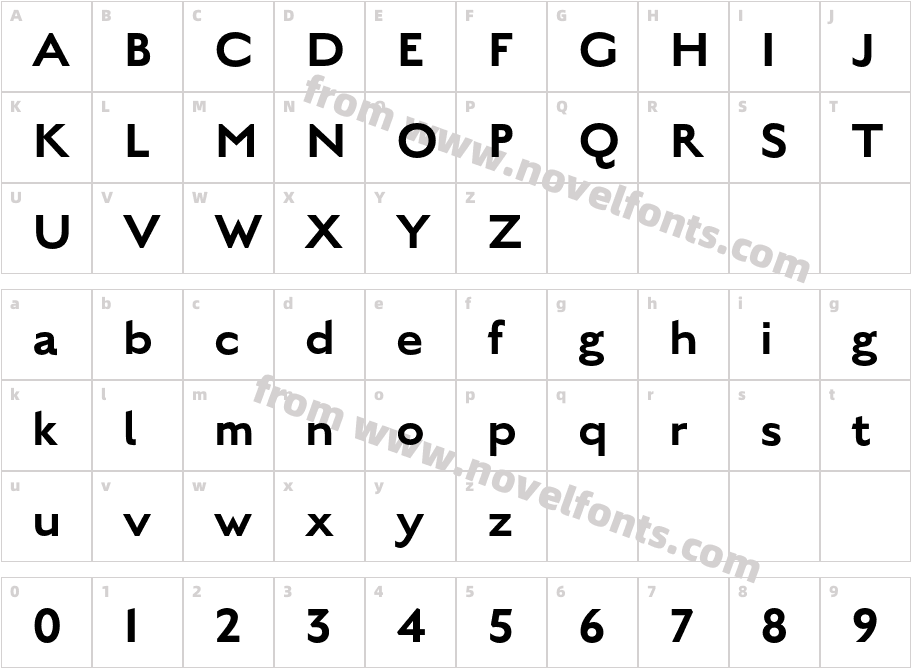 English Grotesque MediumCharacter Map