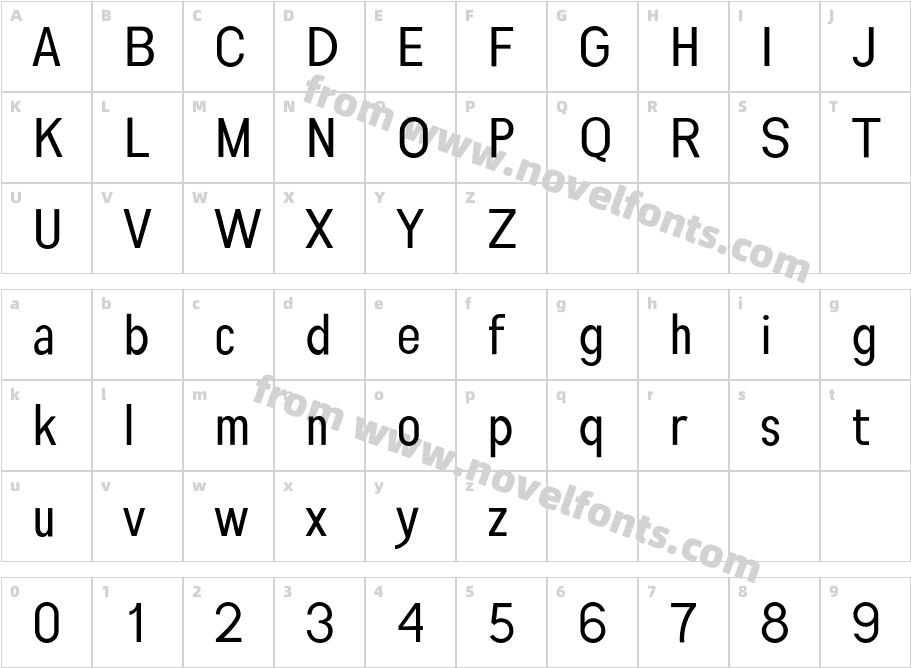 Engula MediumCharacter Map