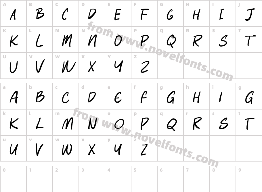 Enjoy Notes RegularCharacter Map