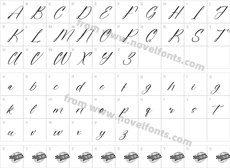 Eqatel Gacinta Italic DEMO VERS ItalicCharacter Map