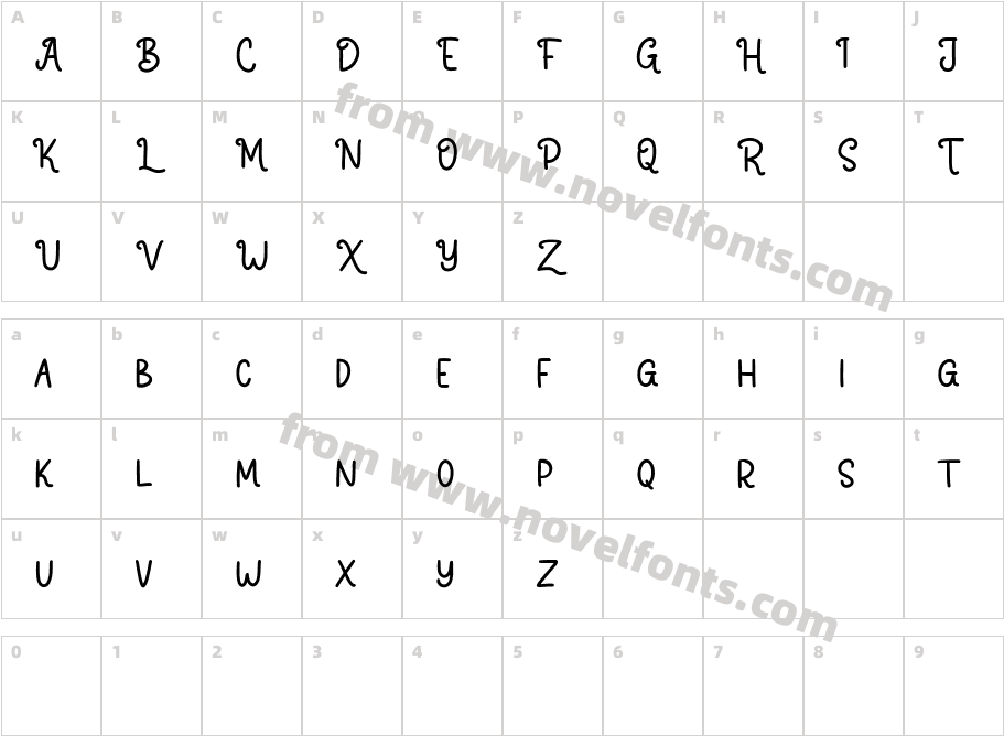 Loktherns Free RegularCharacter Map