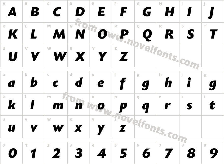 Eric Machat Black ItalicCharacter Map