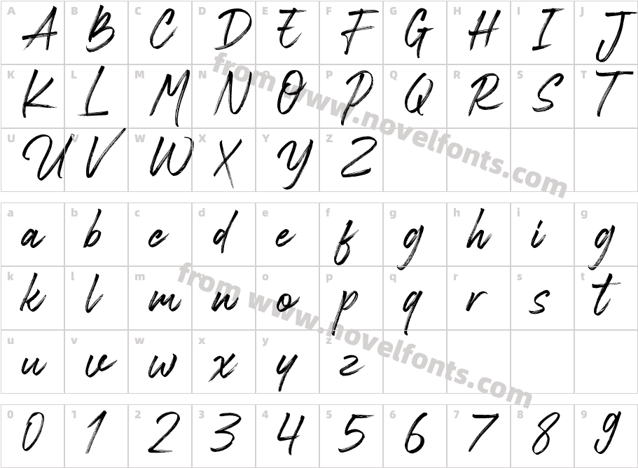 Espander RegularCharacter Map