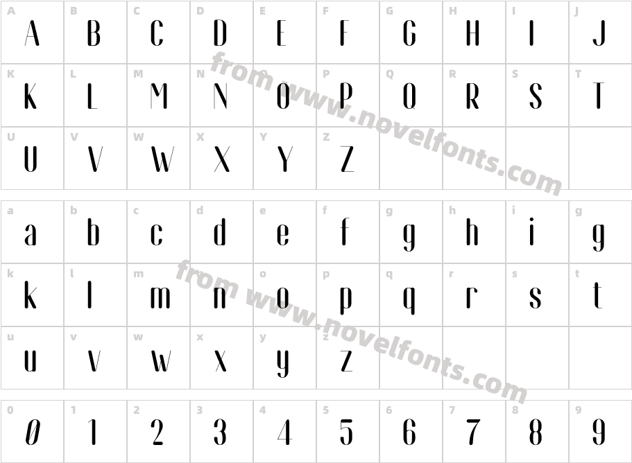 Espoir Rounded RegularCharacter Map