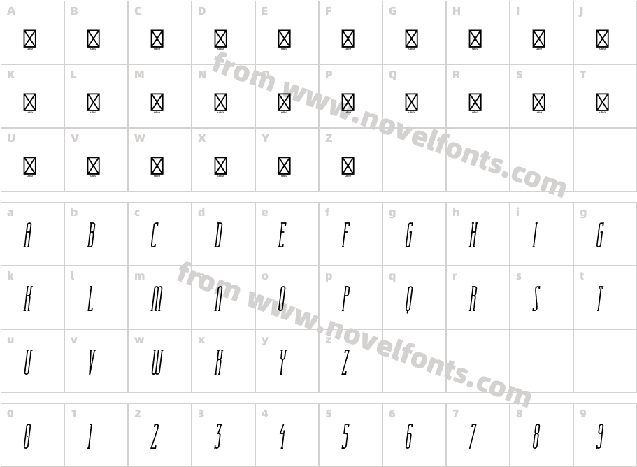 Essenziale Demo Slab ItalicCharacter Map
