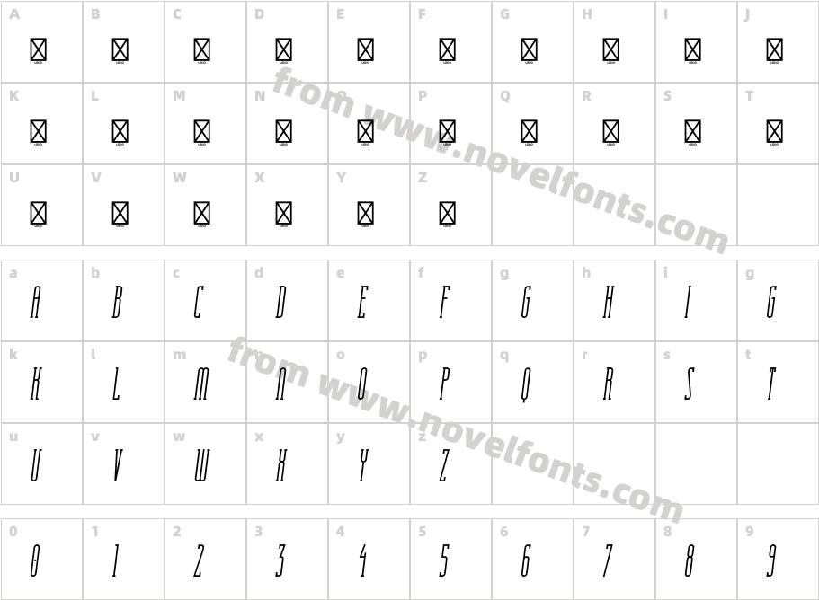Essenziale Demo Slab ItalicCharacter Map