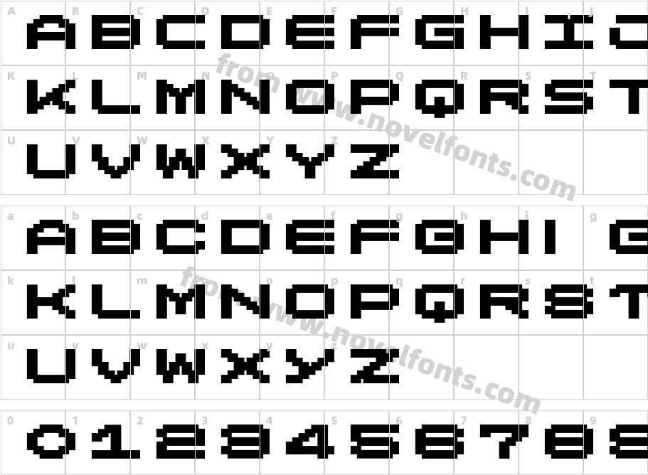 LomoWallPixel LT Std 100Character Map