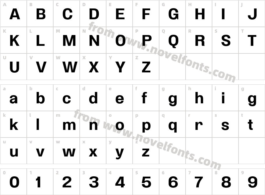 Etrusco Now BoldCharacter Map