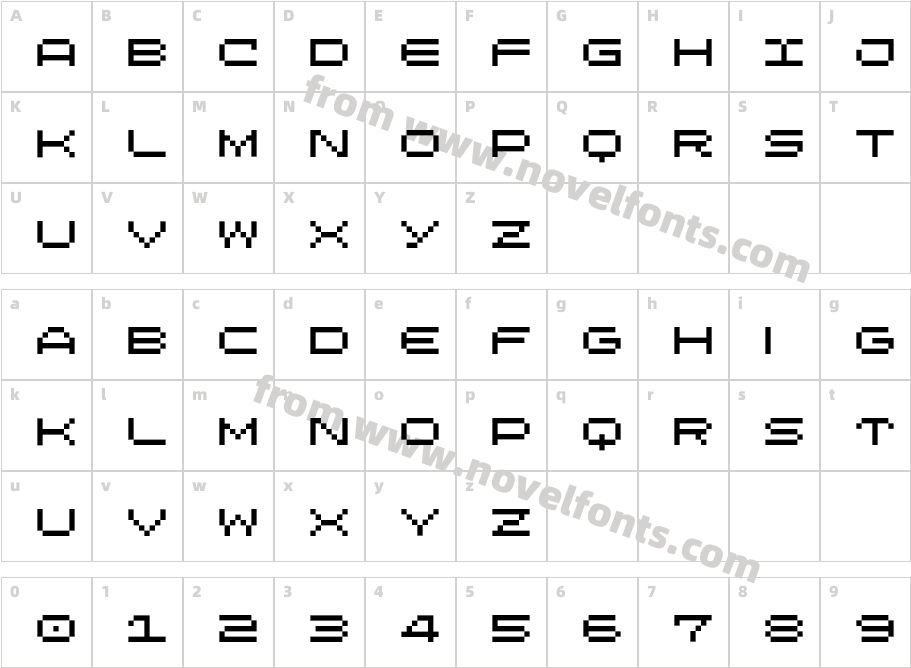 LomoWebPixel LT Std 7Character Map