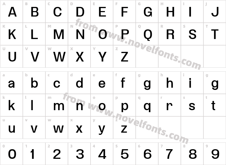 Etrusco Now MediumCharacter Map