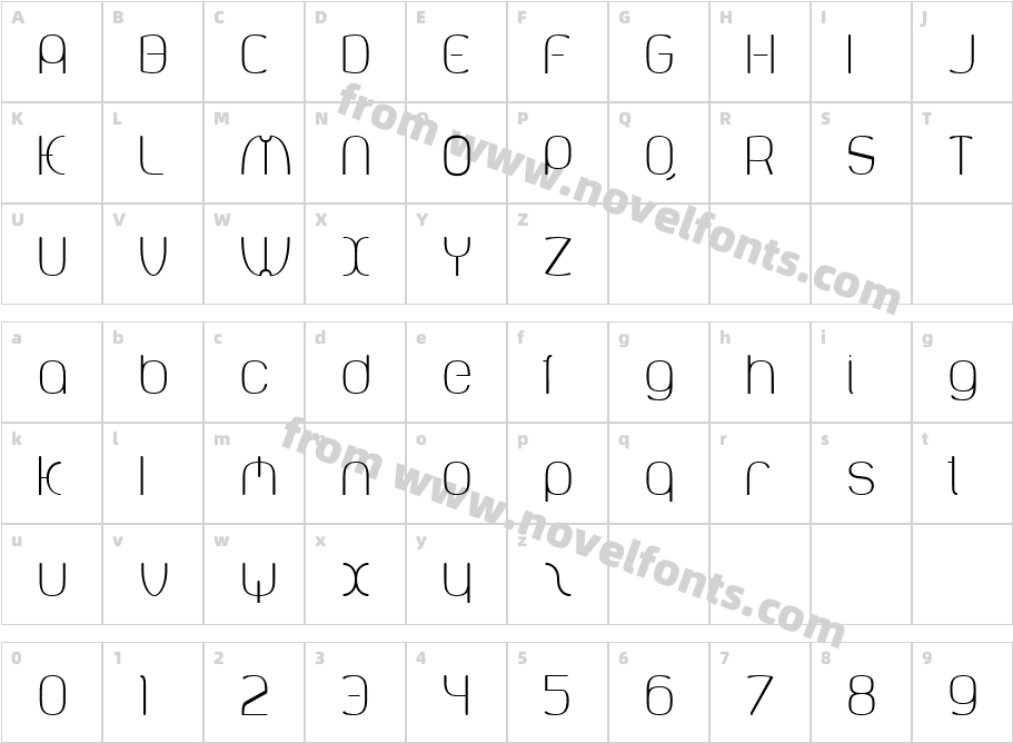 Euron W00Character Map
