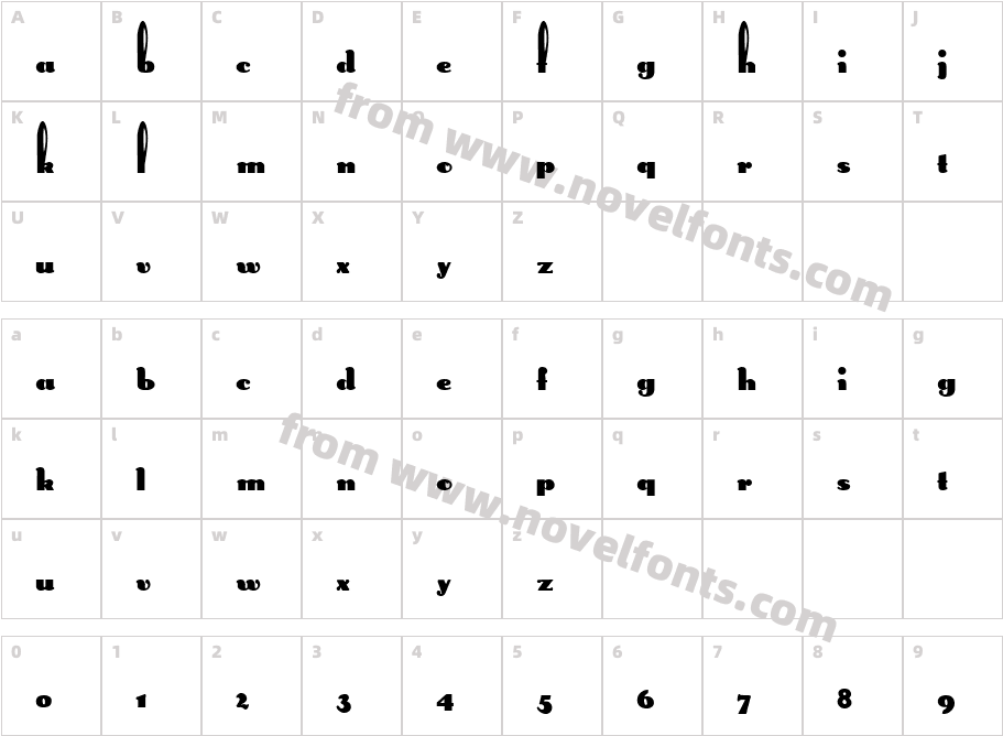 Long Ears MFCharacter Map