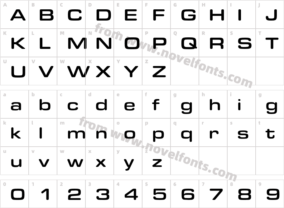 Eurostile Round Extended MediumCharacter Map