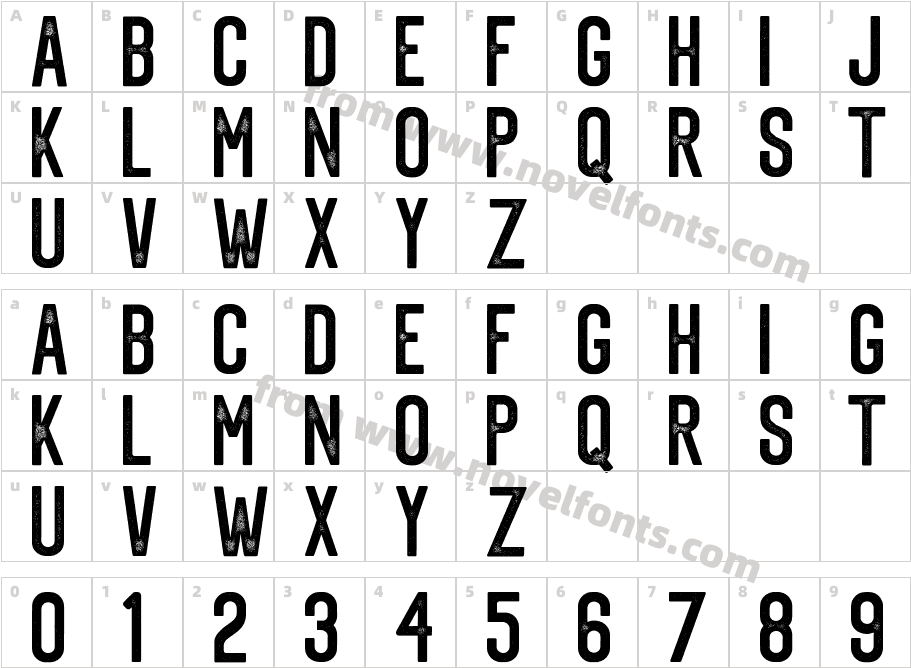 Eusthalia Sans StampedCharacter Map