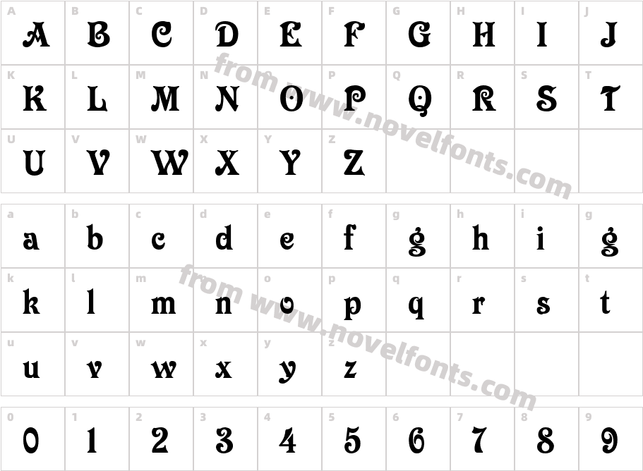 Longdon DecorativeCharacter Map