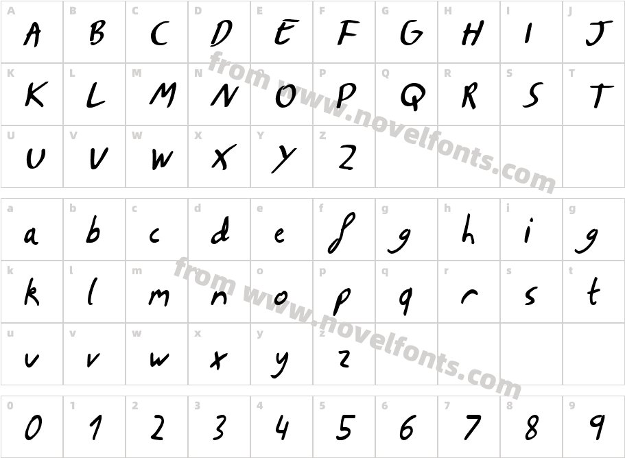 Evgeny Bold ItalicCharacter Map
