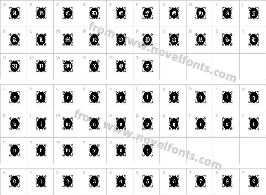 Looking GlassCharacter Map