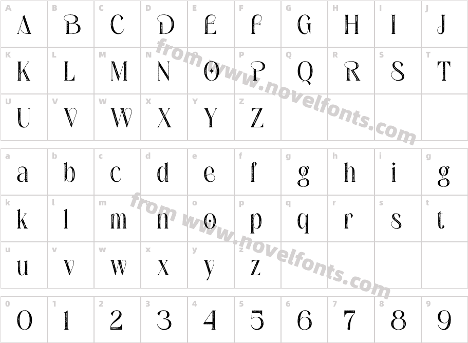 Ezanity StampCharacter Map