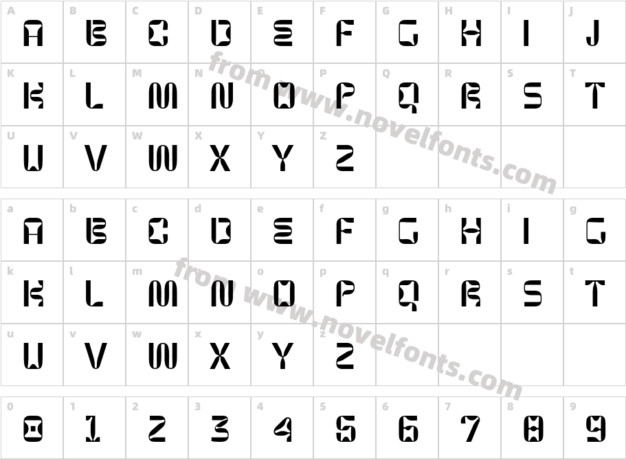 F37 Flux SemiboldCharacter Map
