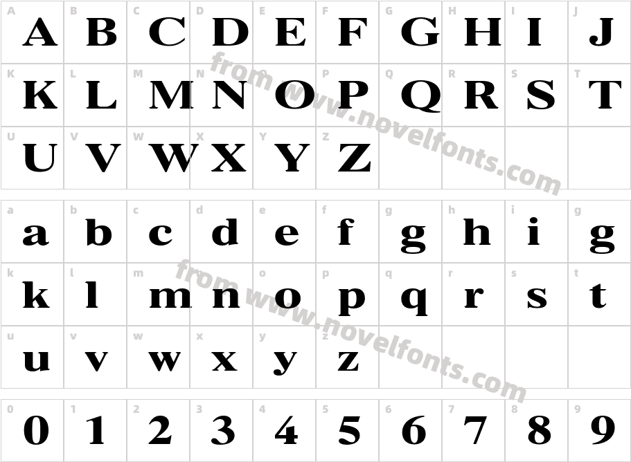 FFF_ Oezguer Guendem BoldCharacter Map