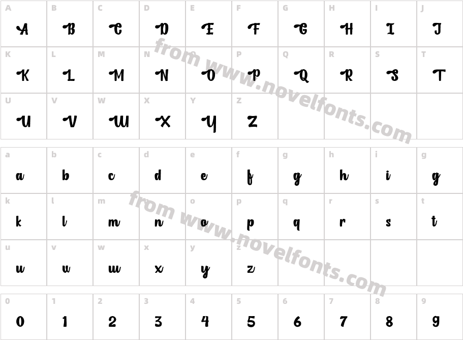 FH Collena02 Personal Use ScriptCharacter Map